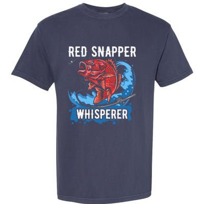 Red Snapper Whisperer Deep Sea Fishing Bass Garment-Dyed Heavyweight T-Shirt