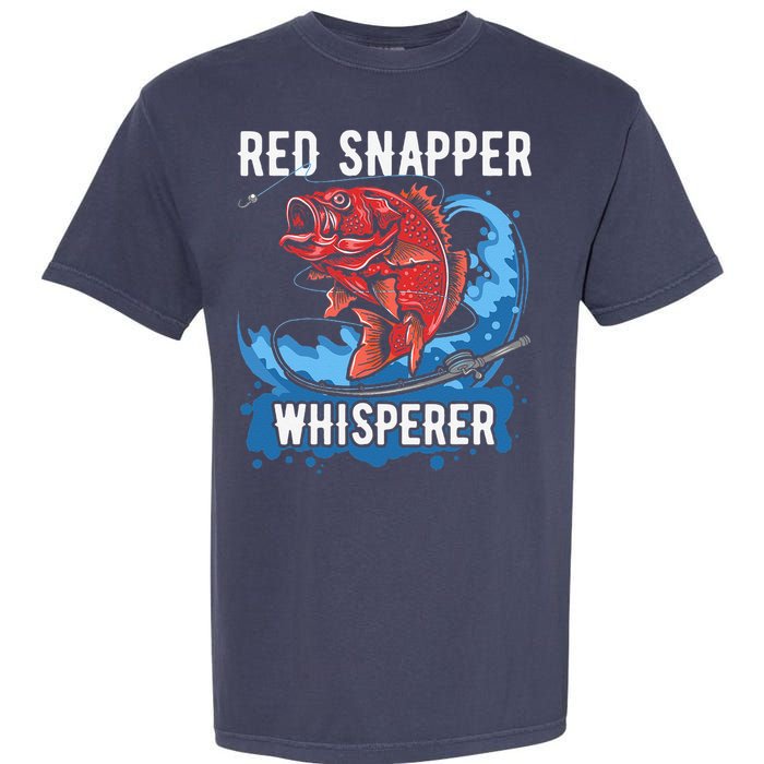 Red Snapper Whisperer Deep Sea Fishing Bass Garment-Dyed Heavyweight T-Shirt