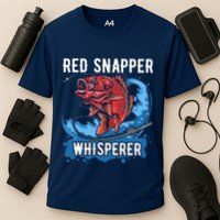Red Snapper Whisperer Deep Sea Fishing Bass Cooling Performance Crew T-Shirt