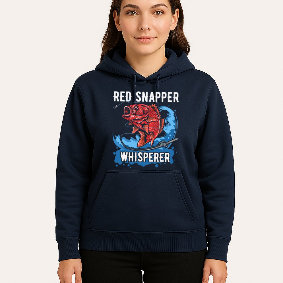 Red Snapper Whisperer Deep Sea Fishing Bass Hoodie