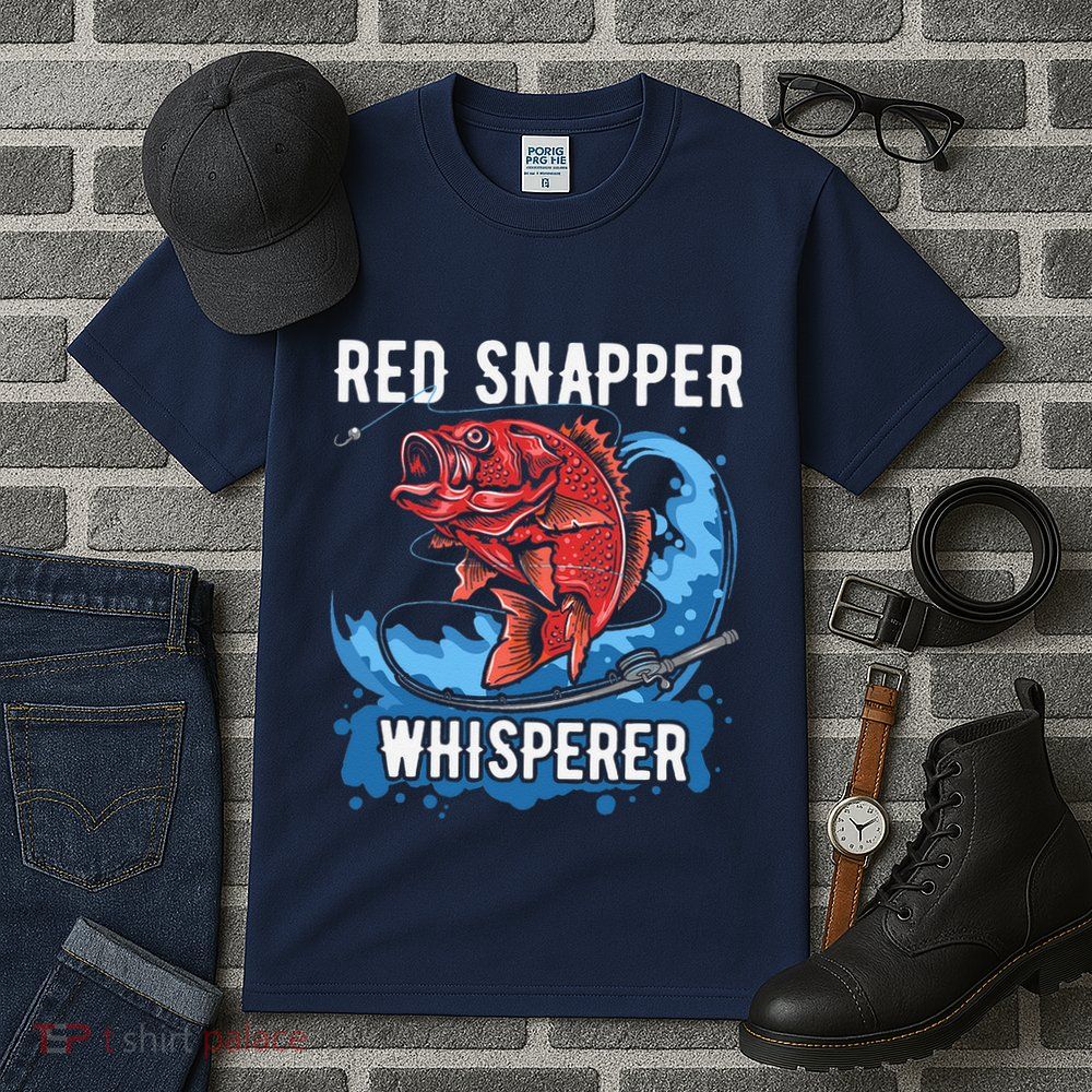 Red Snapper Whisperer Deep Sea Fishing Bass Tall T-Shirt