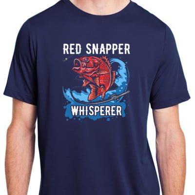 Red Snapper Whisperer Deep Sea Fishing Bass Adult ChromaSoft Performance T-Shirt