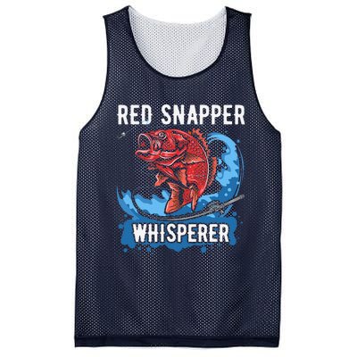 Red Snapper Whisperer Deep Sea Fishing Bass Mesh Reversible Basketball Jersey Tank