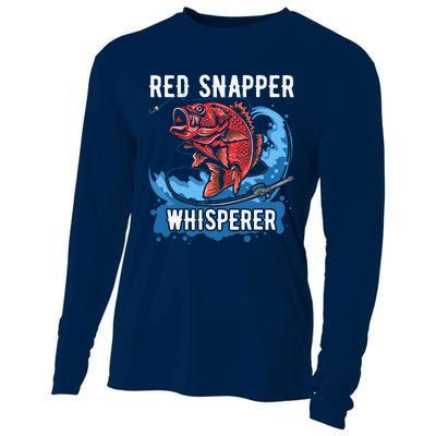 Red Snapper Whisperer Deep Sea Fishing Bass Cooling Performance Long Sleeve Crew