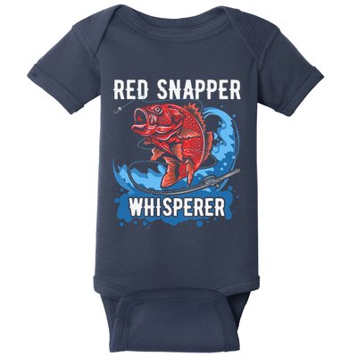 Red Snapper Whisperer Deep Sea Fishing Bass Baby Bodysuit