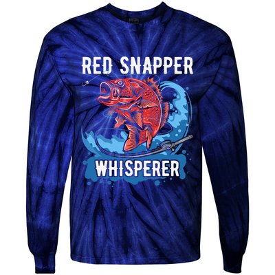 Red Snapper Whisperer Deep Sea Fishing Bass Tie-Dye Long Sleeve Shirt