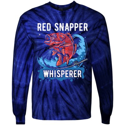 Red Snapper Whisperer Deep Sea Fishing Bass Tie-Dye Long Sleeve Shirt