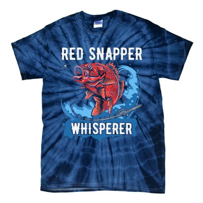 Red Snapper Whisperer Deep Sea Fishing Bass Tie-Dye T-Shirt