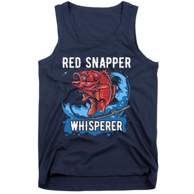 Red Snapper Whisperer Deep Sea Fishing Bass Tank Top