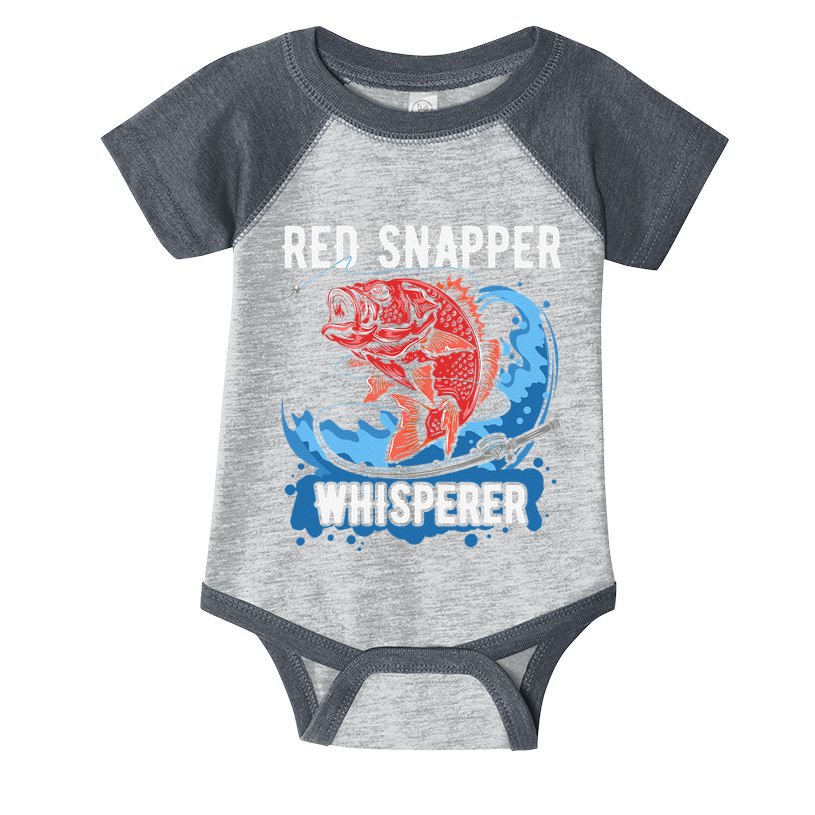 Red Snapper Whisperer Deep Sea Fishing Bass Infant Baby Jersey Bodysuit