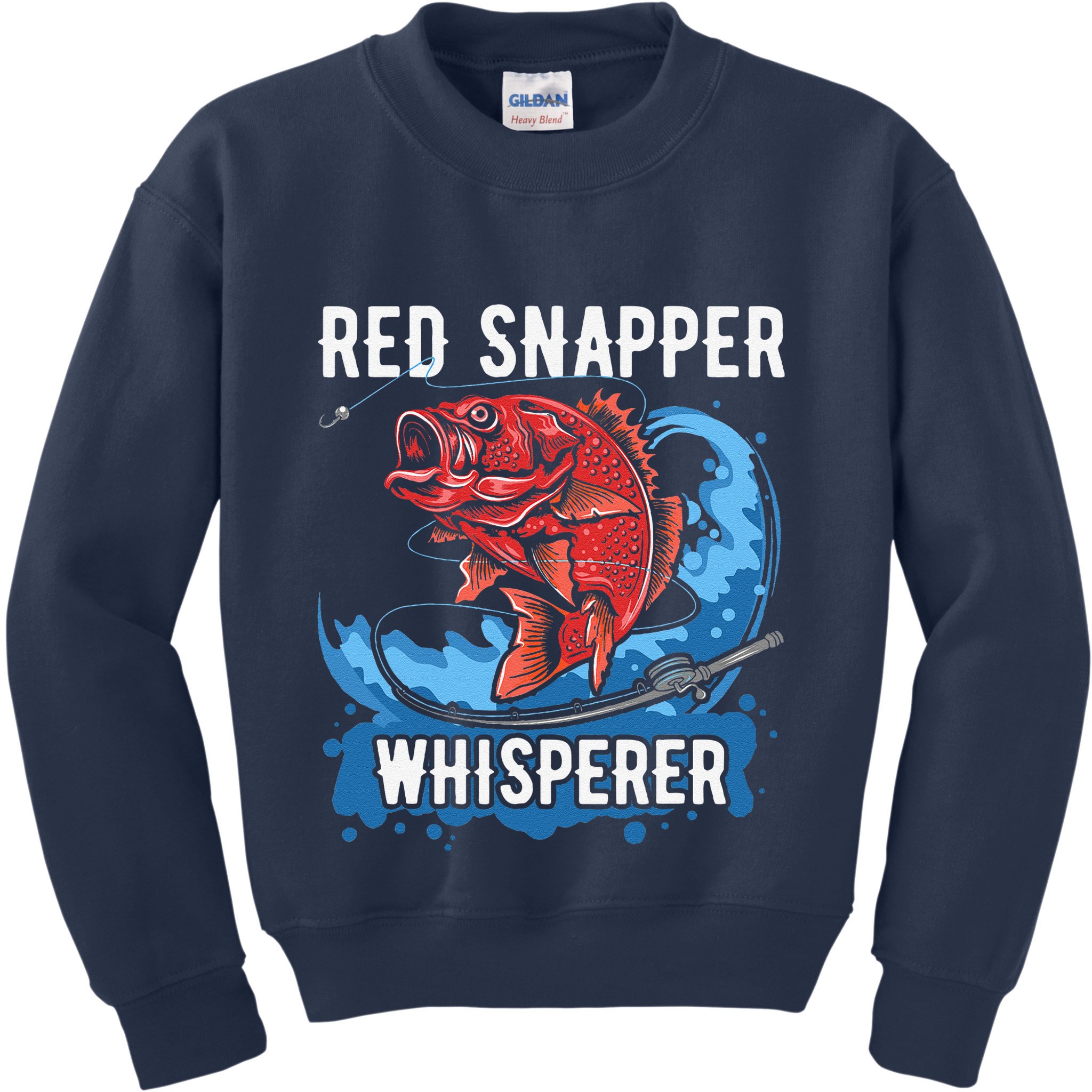 Red Snapper Whisperer Deep Sea Fishing Bass Kids Sweatshirt
