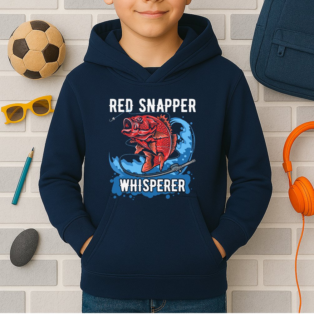 Red Snapper Whisperer Deep Sea Fishing Bass Kids Hoodie