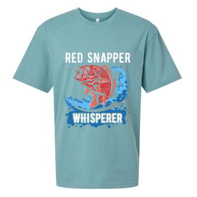 Red Snapper Whisperer Deep Sea Fishing Bass Sueded Cloud Jersey T-Shirt