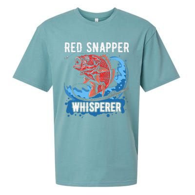 Red Snapper Whisperer Deep Sea Fishing Bass Sueded Cloud Jersey T-Shirt