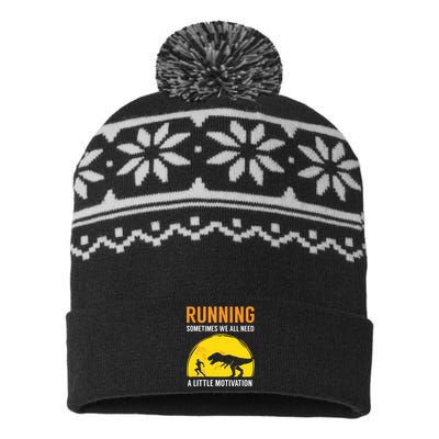 Running Sometimes We All Need A Little Motivation T USA-Made Snowflake Beanie