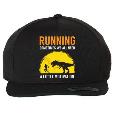 Running Sometimes We All Need A Little Motivation T Wool Snapback Cap