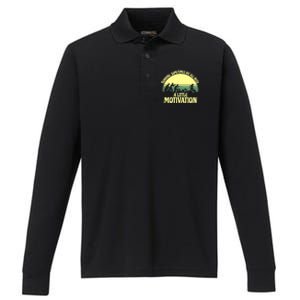 Running Sometimes We All Need A Little Motivation Zombie Run Performance Long Sleeve Polo