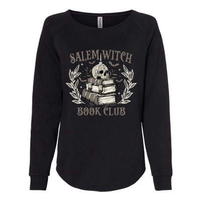 Retro Salem Witch Book Club Halloween Witch Womens California Wash Sweatshirt