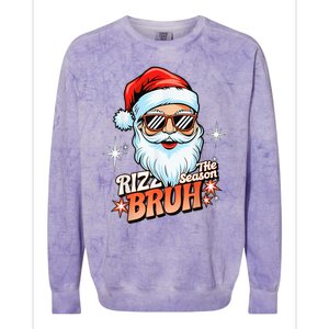 Rizzmas Santa Xmas Rizz The Season Bruh Funny Christmas Colorblast Crewneck Sweatshirt