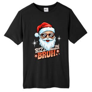 Rizzmas Santa Xmas Rizz The Season Bruh Funny Christmas Tall Fusion ChromaSoft Performance T-Shirt