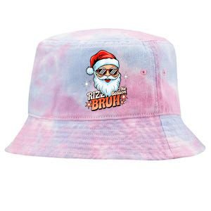 Rizzmas Santa Xmas Rizz The Season Bruh Funny Christmas Tie-Dyed Bucket Hat