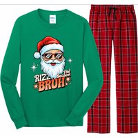 Rizzmas Santa Xmas Rizz The Season Bruh Funny Christmas Long Sleeve Pajama Set