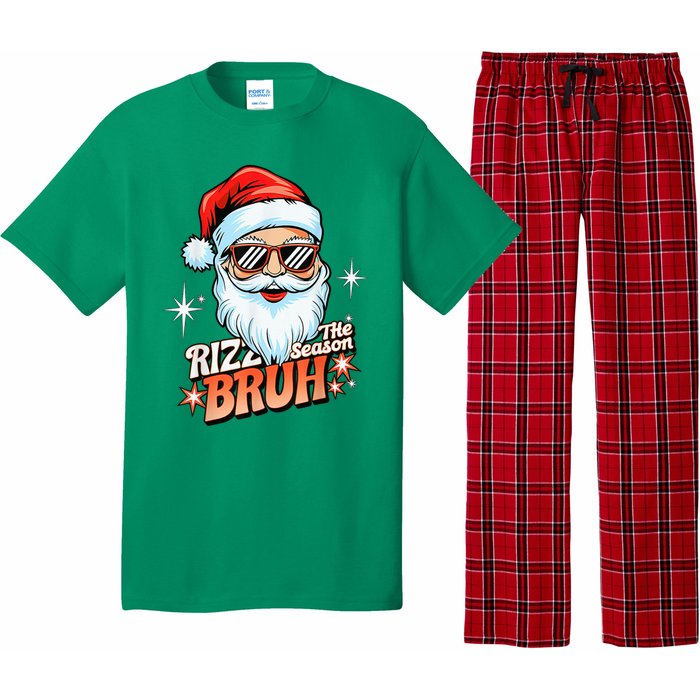 Rizzmas Santa Xmas Rizz The Season Bruh Funny Christmas Pajama Set