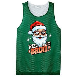 Rizzmas Santa Xmas Rizz The Season Bruh Funny Christmas Mesh Reversible Basketball Jersey Tank