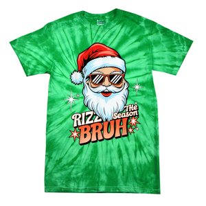 Rizzmas Santa Xmas Rizz The Season Bruh Funny Christmas Tie-Dye T-Shirt