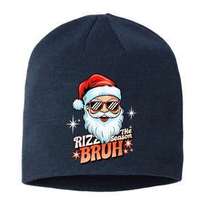 Rizzmas Santa Xmas Rizz The Season Bruh Funny Christmas Sustainable Beanie