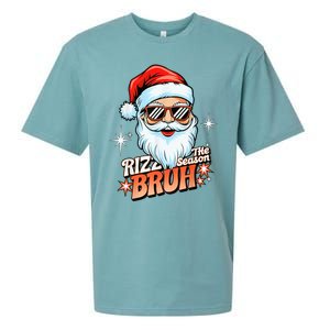 Rizzmas Santa Xmas Rizz The Season Bruh Funny Christmas Sueded Cloud Jersey T-Shirt