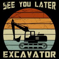 Retro See You Later Excavator Impact Tech Backpack