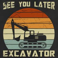 Retro See You Later Excavator Adult Drive Performance Visor