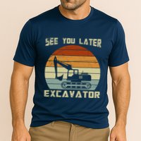 Retro See You Later Excavator Cooling Performance Crew T-Shirt