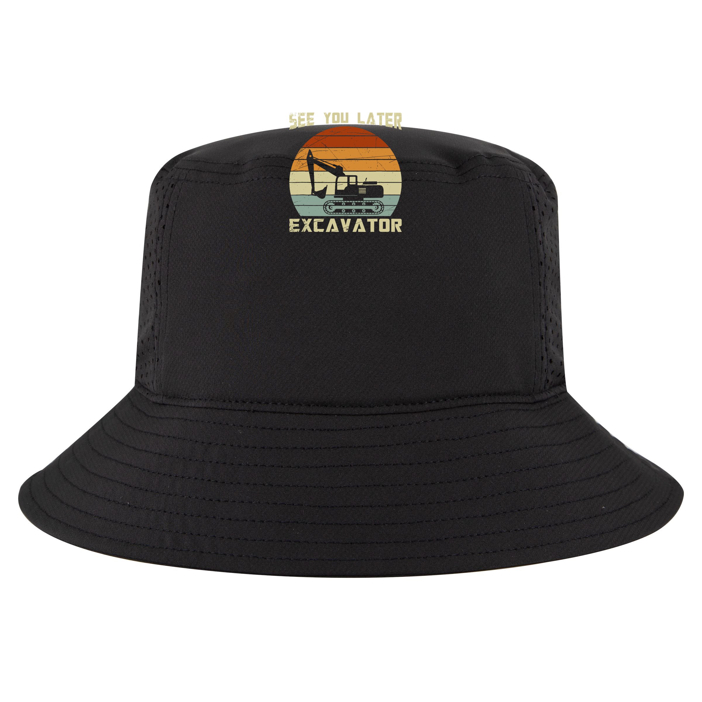Retro See You Later Excavator Bucket Hat