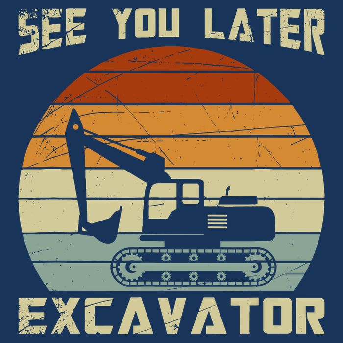 Retro See You Later Excavator 25L Jumbo Tote