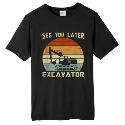 Retro See You Later Excavator Funny Gift Tall Fusion ChromaSoft Performance T-Shirt