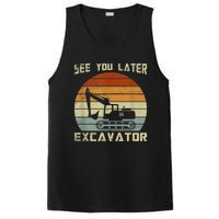 Retro See You Later Excavator Funny Gift PosiCharge Competitor Tank