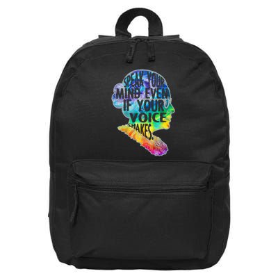 Rbg Speak Your Mind Even If Your Voice Shakes Tie Dye 16 in Basic Backpack