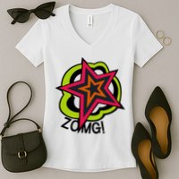 Ryuji Sakamoto Zomg Women's V-Neck T-Shirt