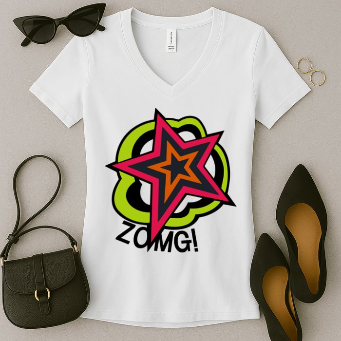 Ryuji Sakamoto Zomg Women's V-Neck T-Shirt