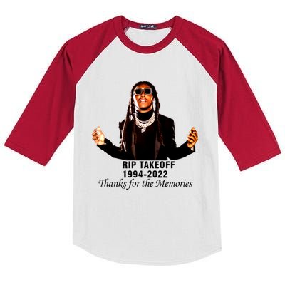 RIP Takeoff 1994 2022 Thanks For The Memories Rest In Peace Rapper Kids Colorblock Raglan Jersey