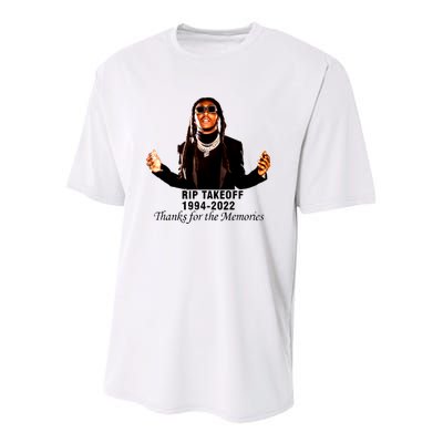 RIP Takeoff 1994 2022 Thanks For The Memories Rest In Peace Rapper Youth Performance Sprint T-Shirt