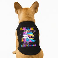 Rollin Through 100 Days Of School Roller Skating Unicorn Doggie Tank