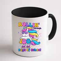 Rollin Through 100 Days Of School Roller Skating Unicorn Mug