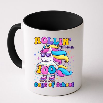 Rollin Through 100 Days Of School Roller Skating Unicorn Mug