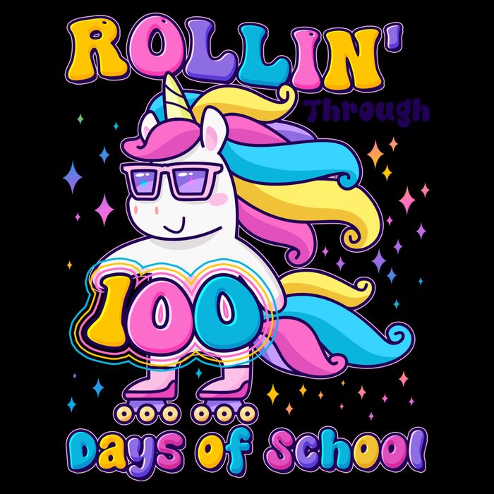 Rollin Through 100 Days Of School Roller Skating Unicorn Mug