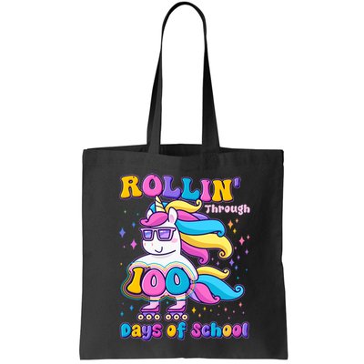 Rollin Through 100 Days Of School Roller Skating Unicorn Bag
