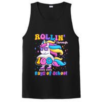 Rollin Through 100 Days Of School Roller Skating Unicorn PosiCharge Competitor Tank