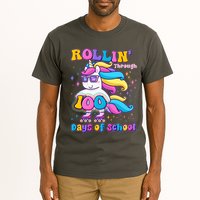 Rollin Through 100 Days Of School Roller Skating Unicorn Tall T-Shirt
